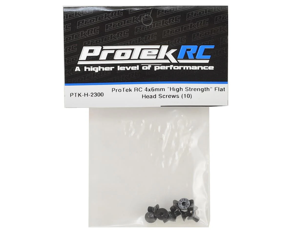 ProTek RC 4x6mm "High Strength" Flat Head Screws (10)** - Image 2