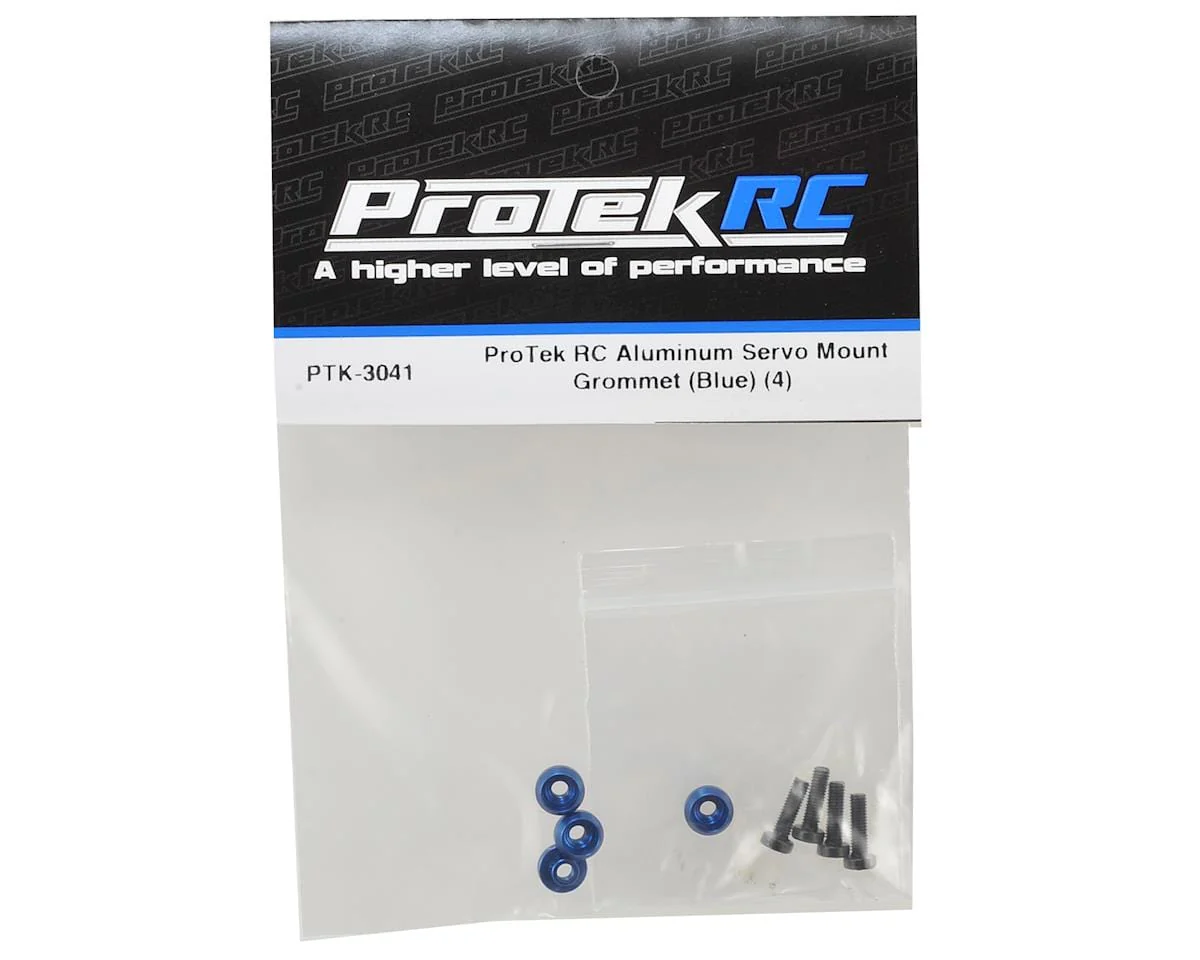 ProTek RC Aluminum Servo Mount Grommet (Blue) (4)** - Image 2