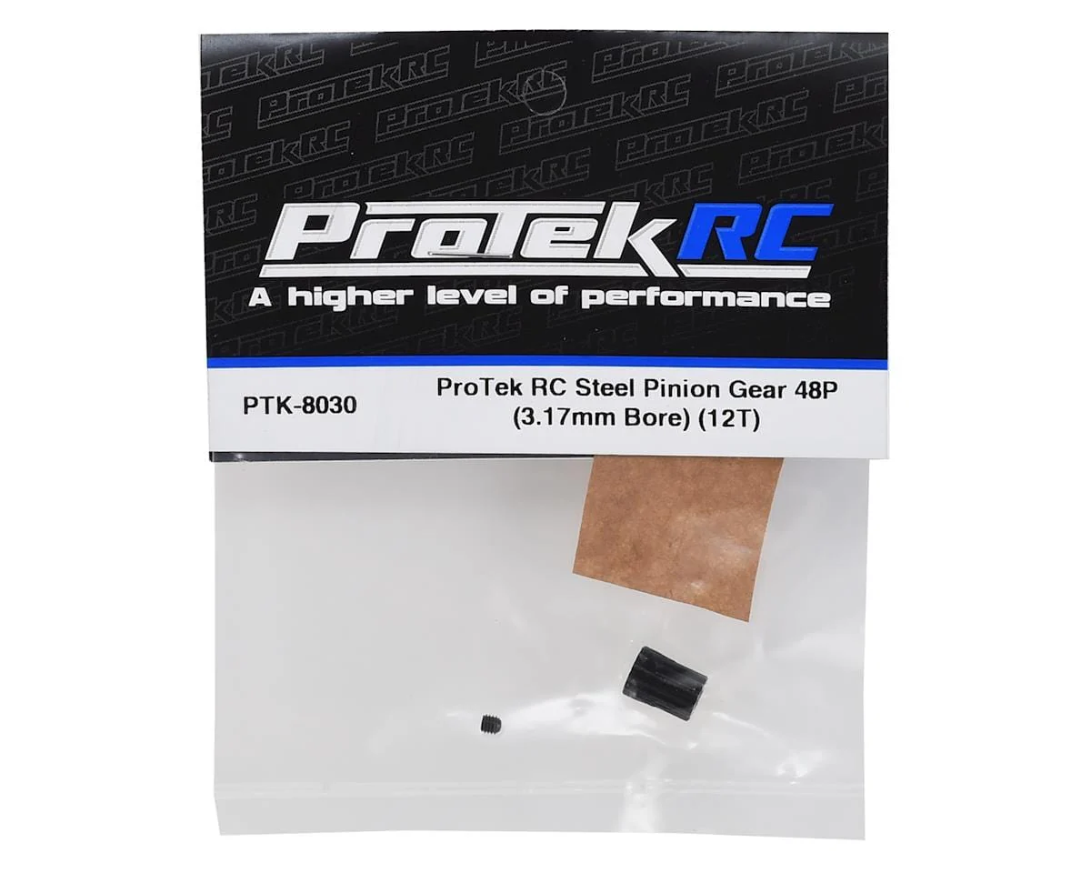 ProTek RC Lightweight Steel 48P Pinion Gear (3.17mm Bore) (12T) - Image 2