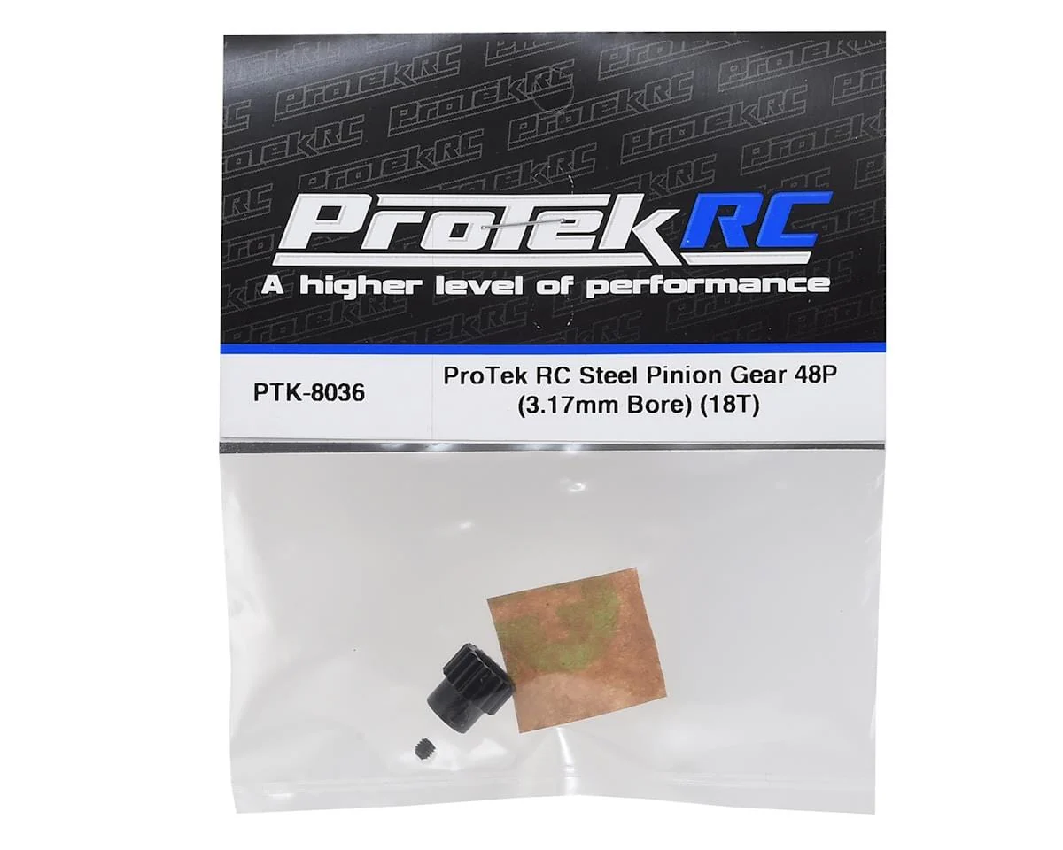 ProTek RC Lightweight Steel 48P Pinion Gear (3.17mm Bore) (18T) - Image 3