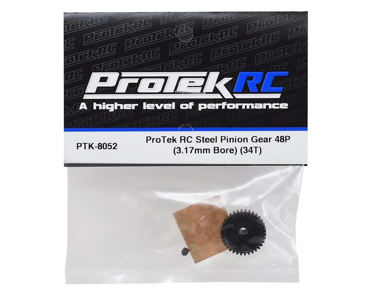 ProTek RC Lightweight Steel 48P Pinion Gear (3.17mm Bore) (34T) - Image 3