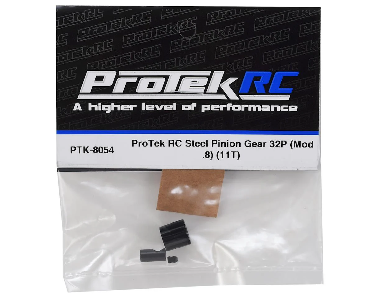 ProTek RC Steel 32P Pinion Gear w/3.17mm Reducer Sleeve (Mod .8) (5mm Bore) (11T) - Image 2