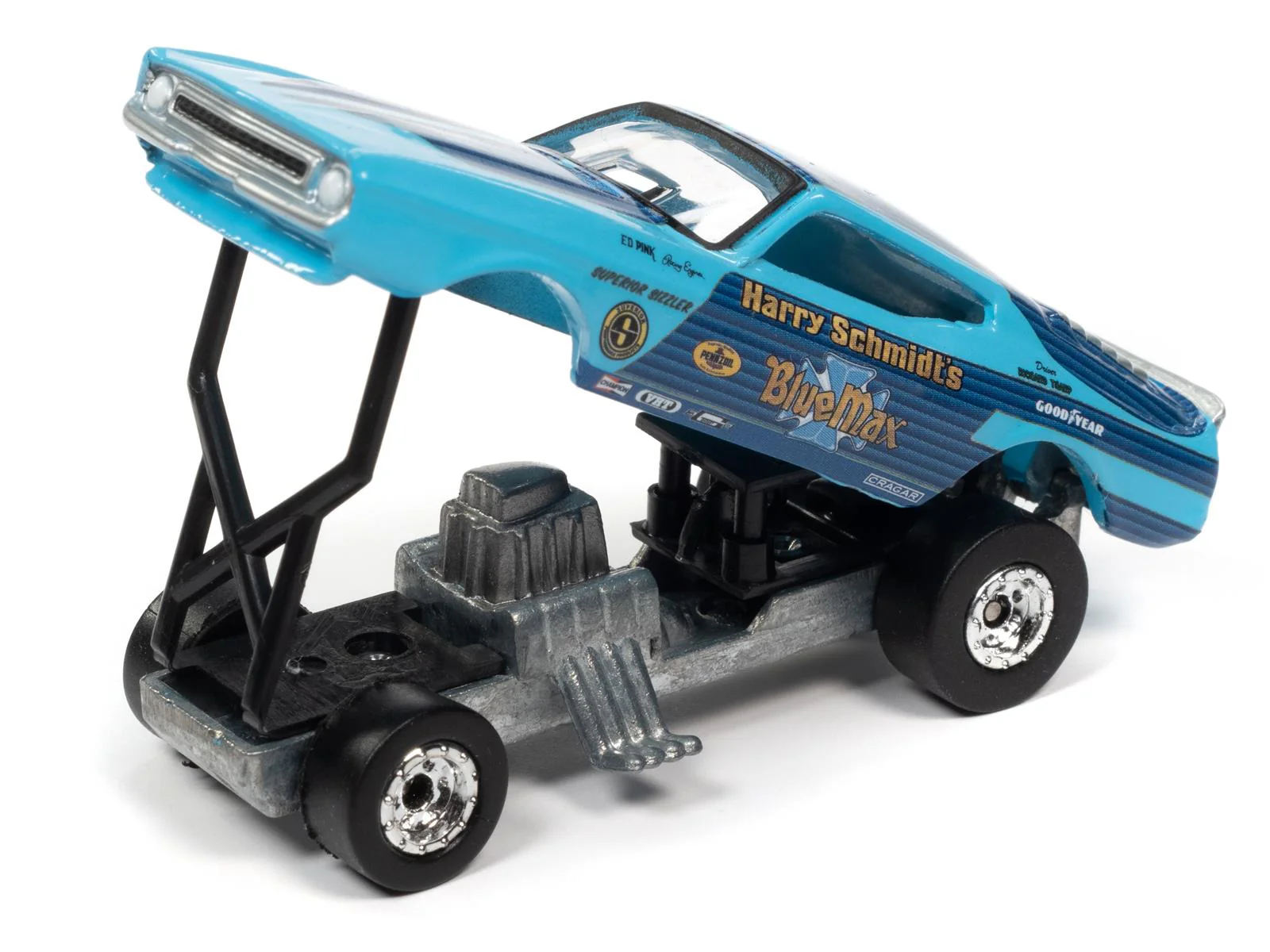 Racing Champions 1/64 1973 Ford Mustang Blue Max Funny Car Diecast Model** - Image 2