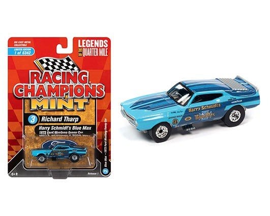 Racing Champions 1/64 1973 Ford Mustang Blue Max Funny Car Diecast Model** - Image 3