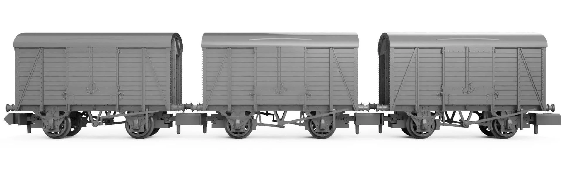 Rapido N Scale SECR Wagons Pack 4 - BR Livery 10t Covered Vans (Dia.1426) (3pcs) [942016]**
