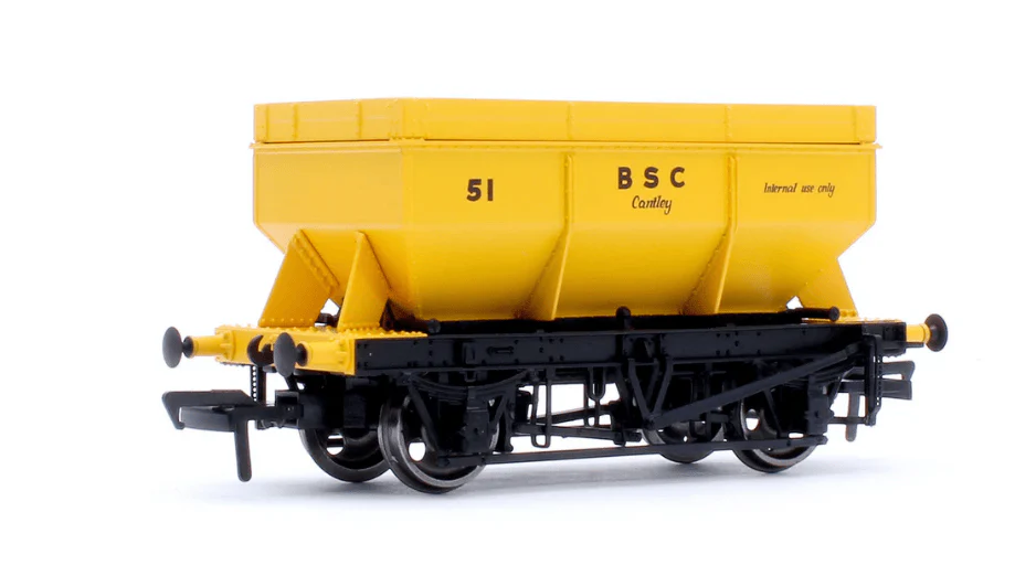 Rapido OO Scale LMS Iron Ore Hopper - BSC Yellow No.51 [963014]