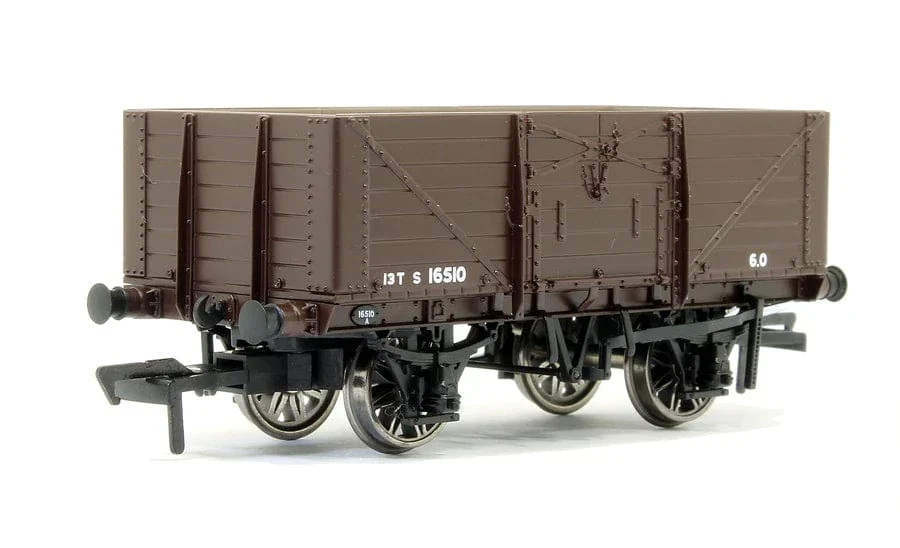Rapido UK 907007 SECR 1355 7 Plank Open Wagon - SR Brown BR Markings #S16510