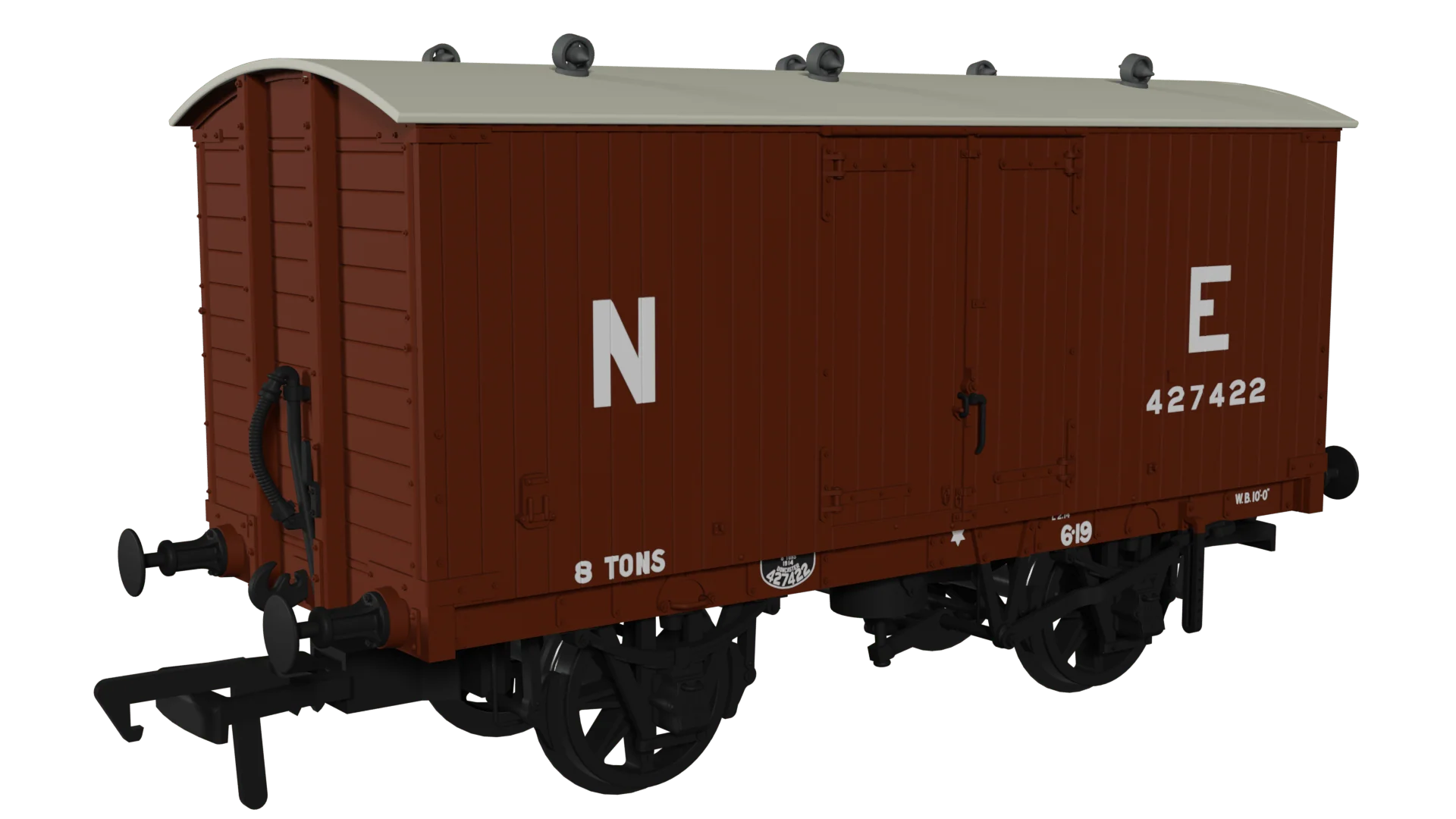 Rapido UK OO Scale GNR 8 Ton Van - NE (Large Letters) No.427422 [930007]