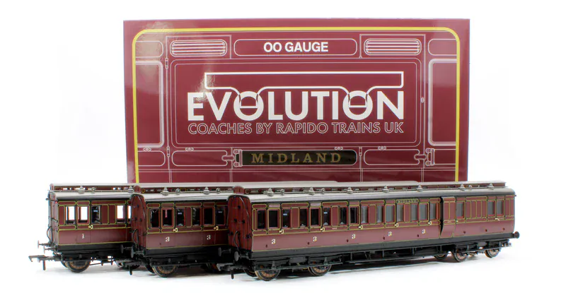 Rapido UK OO Scale MR Evolution Non-Corridor Carriage Pack (3pcs) [978005] - Image 2