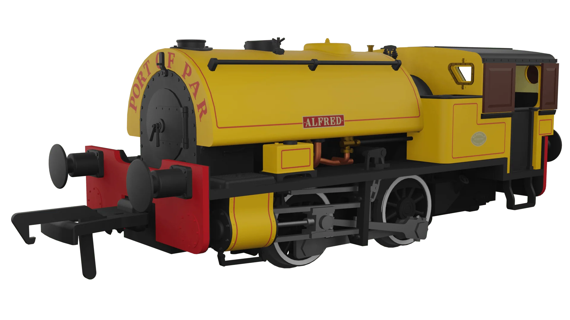 Rapido UK OO Scale Port of Par Bagnall – Alfred Port of Par Yellow - DCC & Sound Fitted