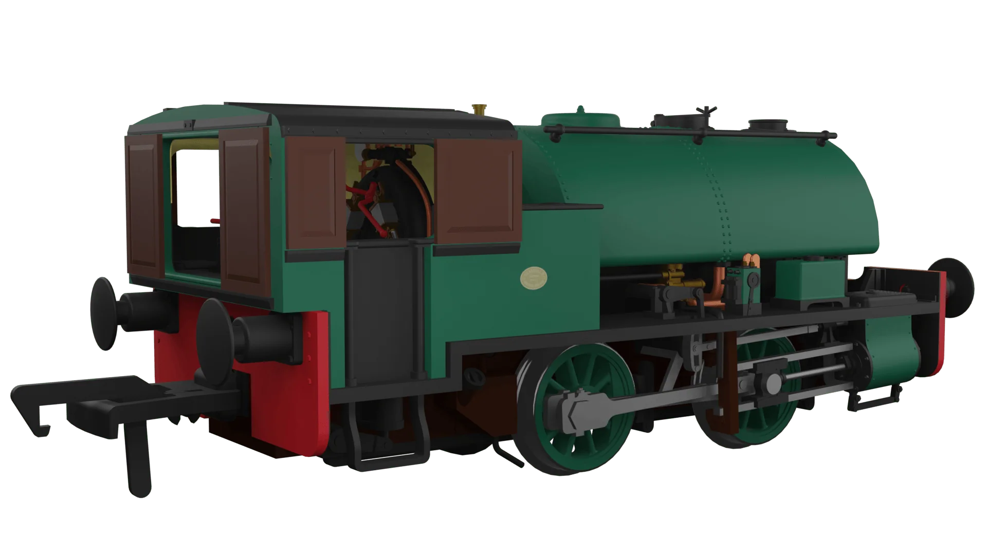 Rapido UK OO Scale Port of Par Bagnall – Unlined Dark - DC Loco [968003] - Image 2