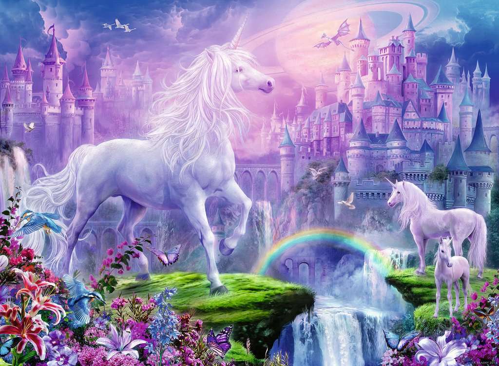Ravensburger Unicorn Kingdom 100pc Glitter Puzzle - Image 2