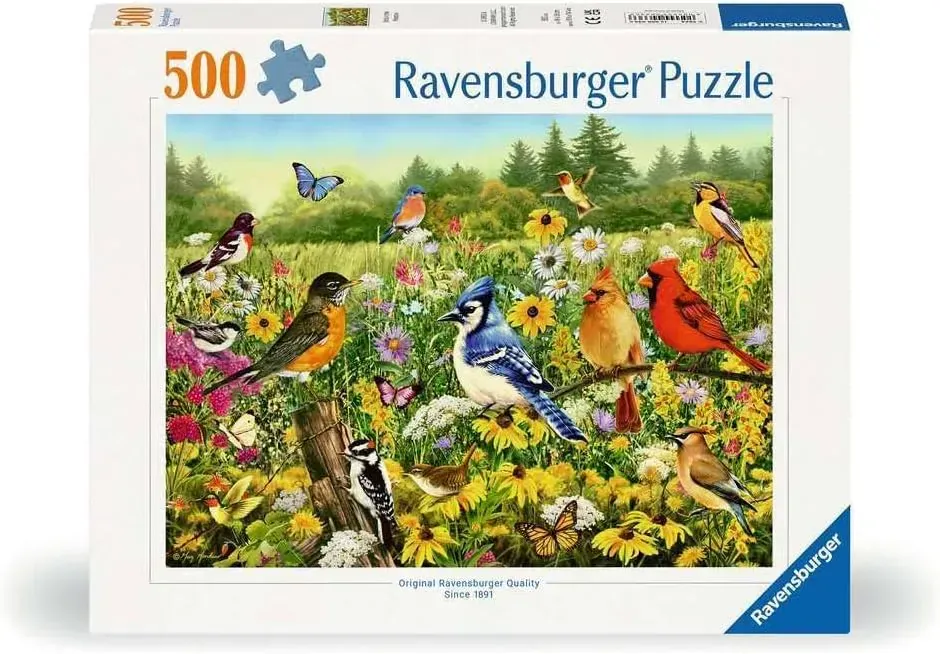 Ravensburger Birds in the Meadow 500pc Puzzle