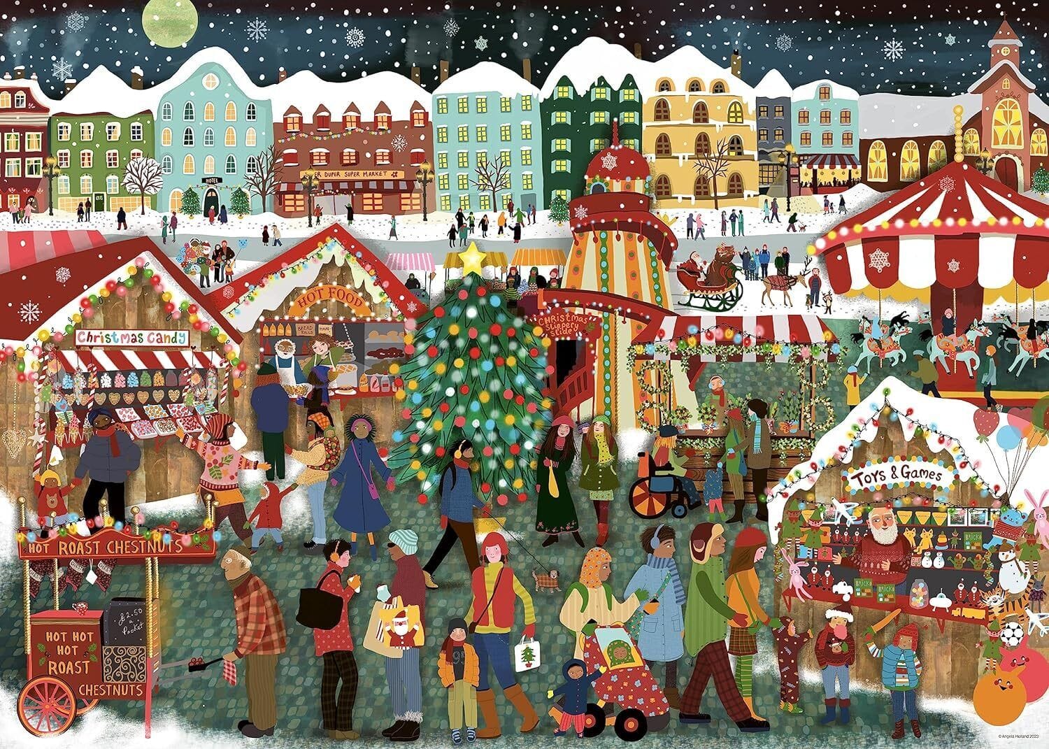Ravensburger Christmas Market 1000pc Puzzle - Image 2