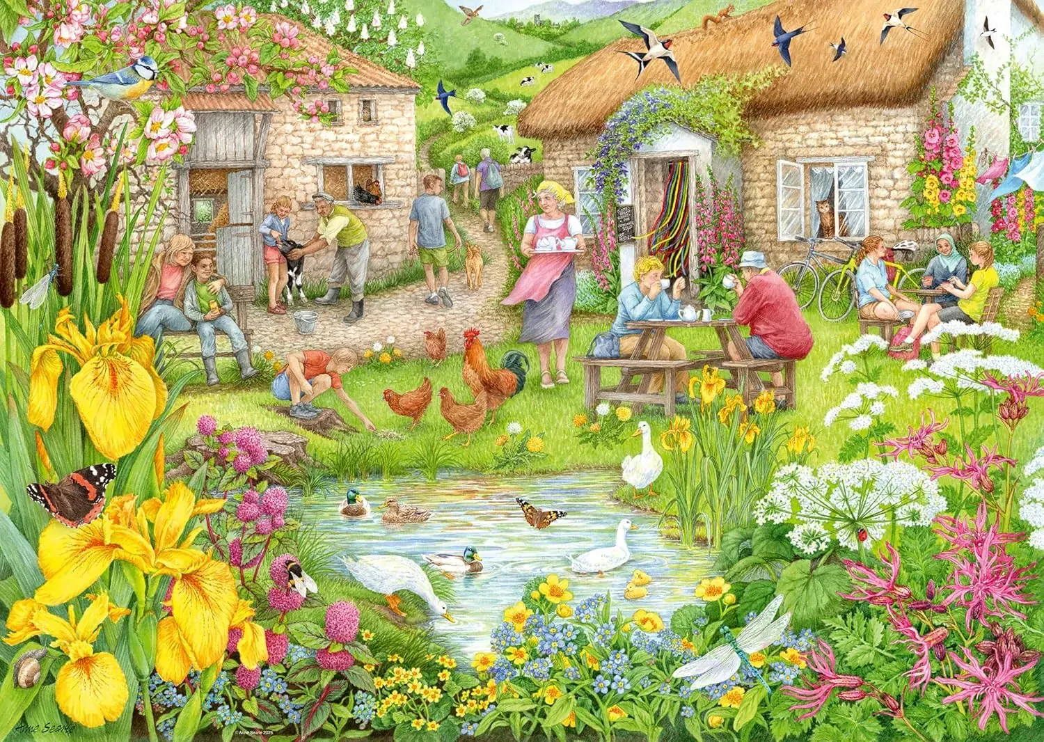 Ravensburger Cosy Cafe No 3: Farm Cafe 1000pc Puzzle - Image 2