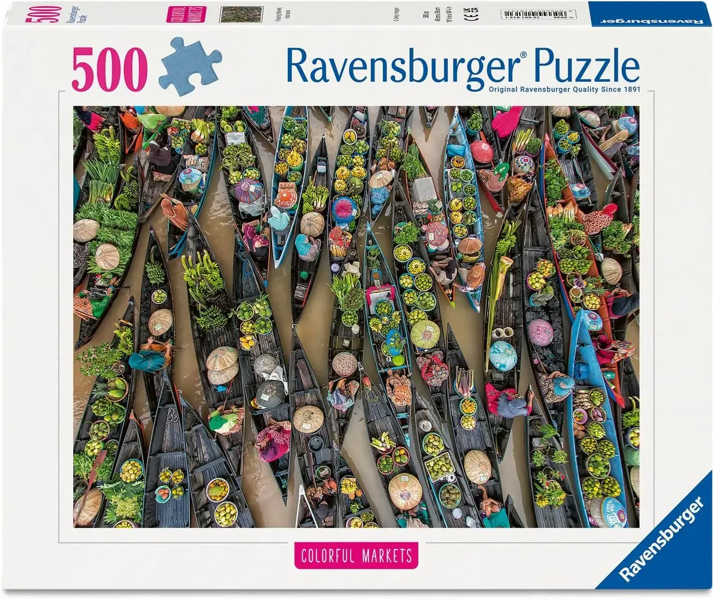 Ravensburger Floating Market, Indonesia 500pc Puzzle