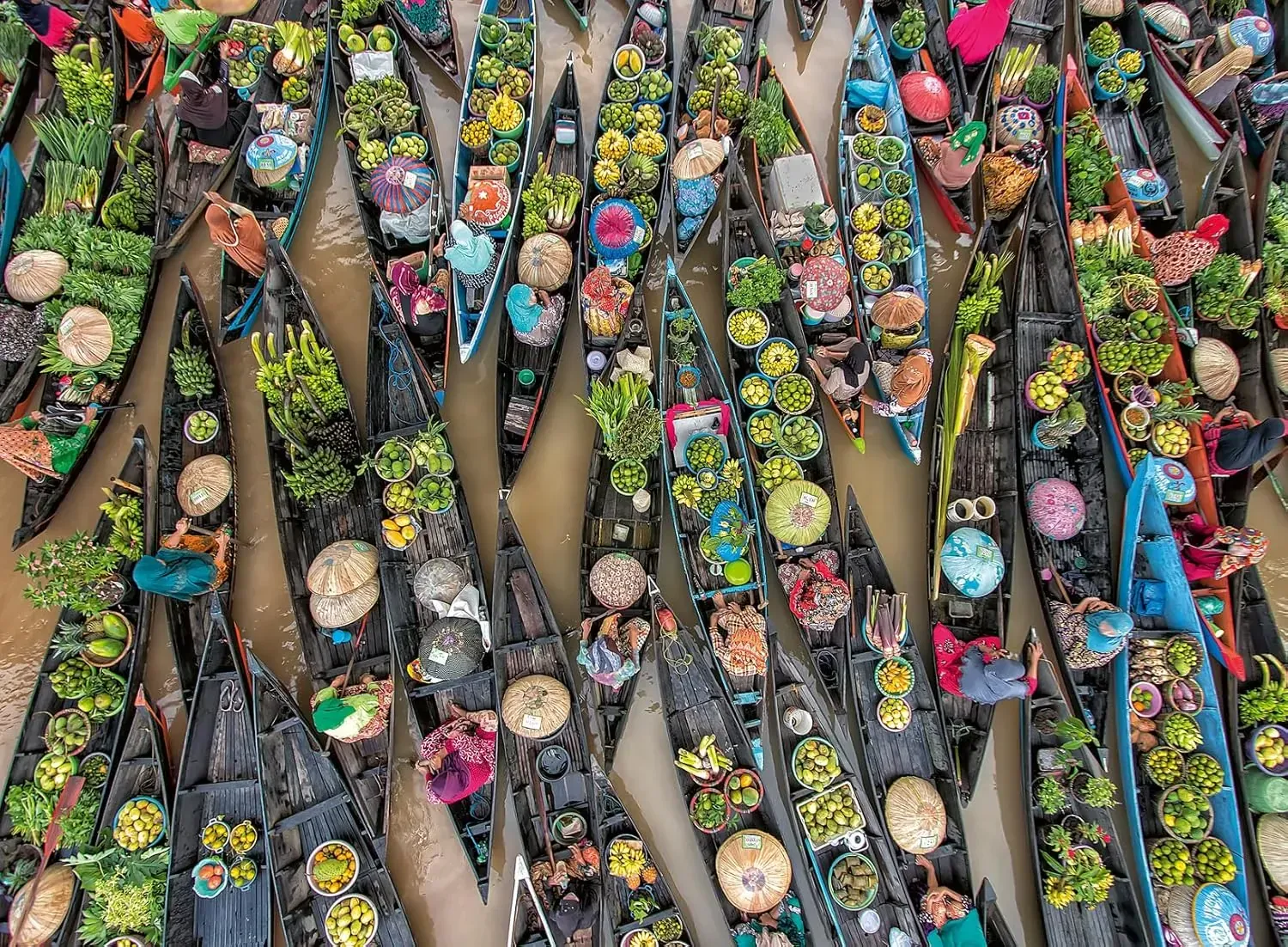 Ravensburger Floating Market, Indonesia 500pc Puzzle - Image 2