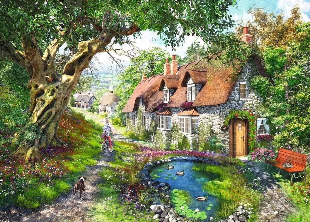 Ravensburger Flower Hill Lane 1000pc Puzzle - Image 2