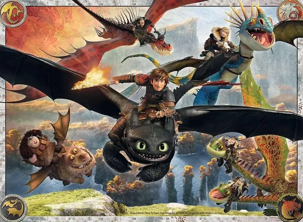 Ravensburger HTTYD Easily Tamed Dragons 150pc Puzzle - Image 2