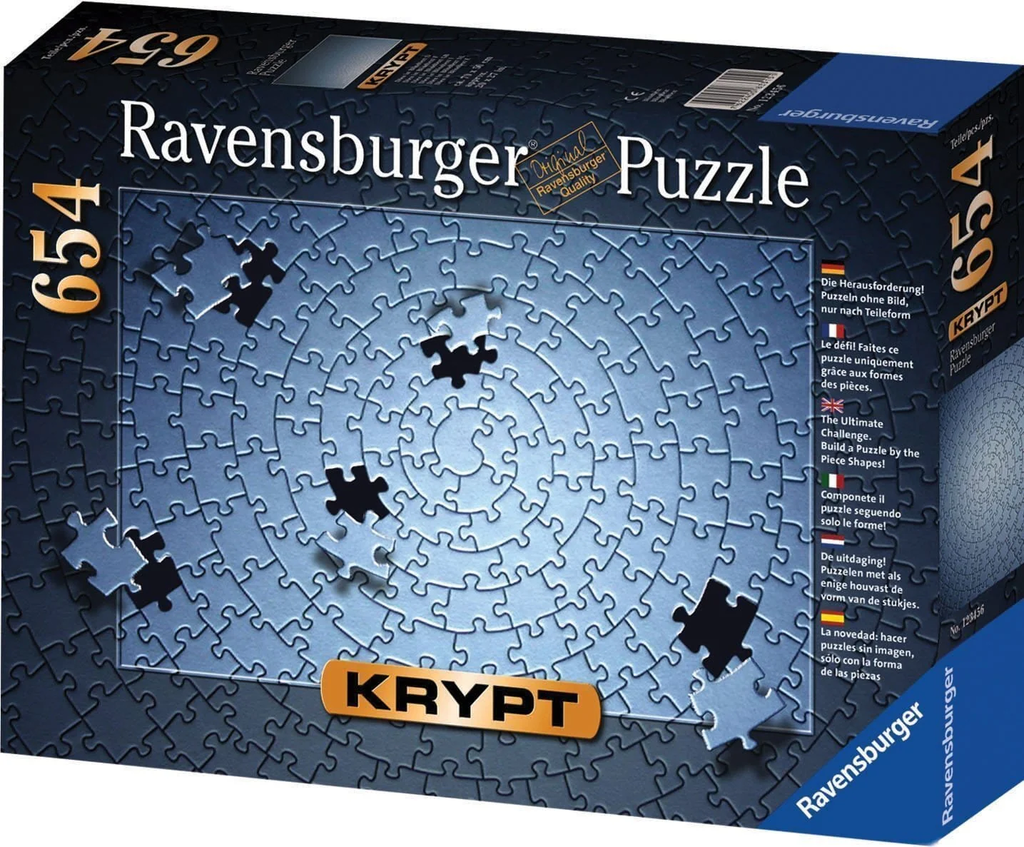 Ravensburger Krypt Silver Spiral Puzzle 654pc