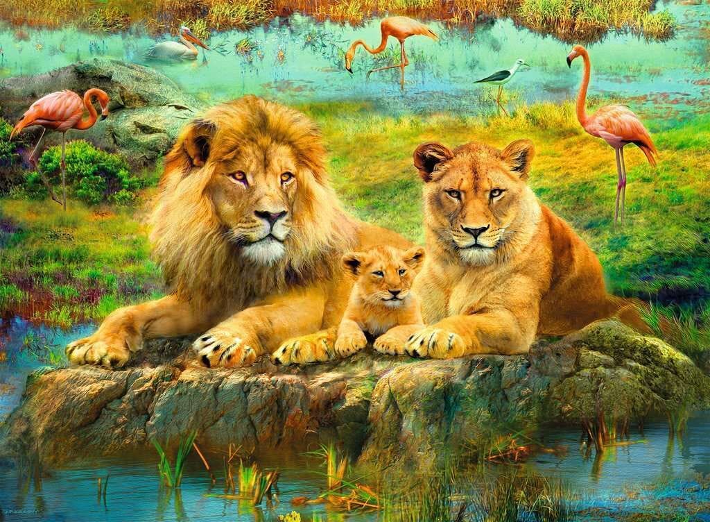 Ravensburger Lions in the Savanna 500pc Puzzle - Image 2
