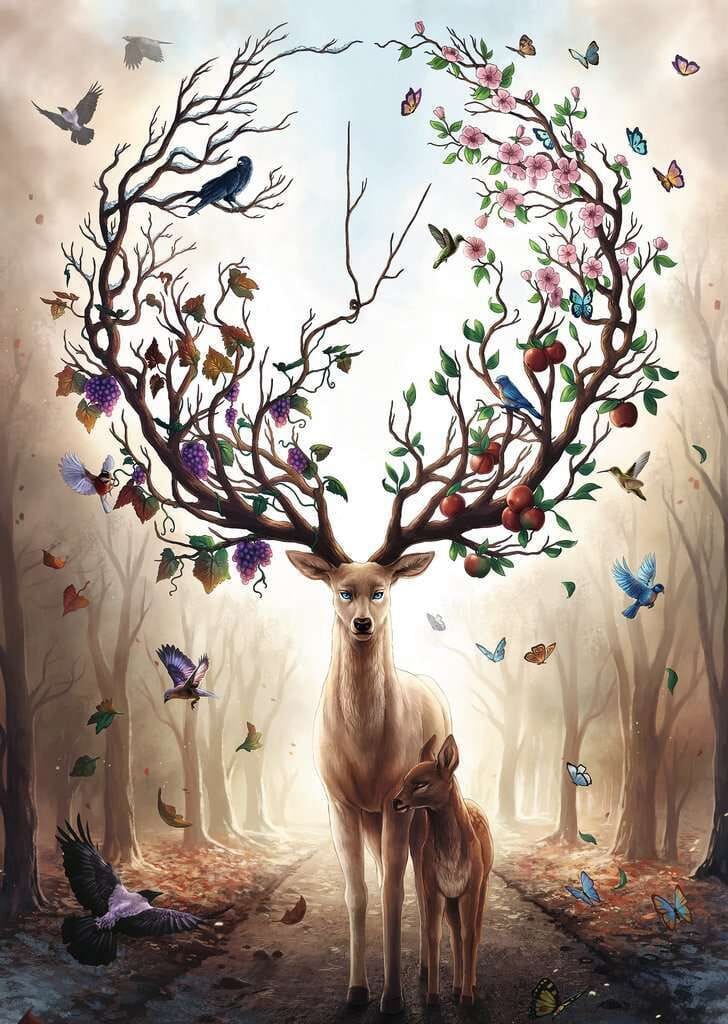 Ravensburger Magical Deer 1000pc Puzzle - Image 2