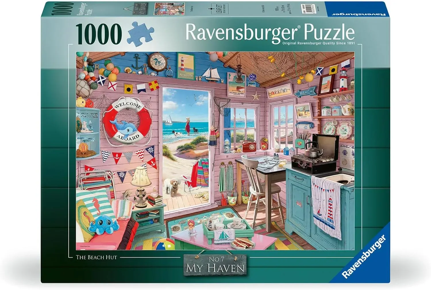 Ravensburger My Haven No 7 The Beach Hut 1000pc Puzzle