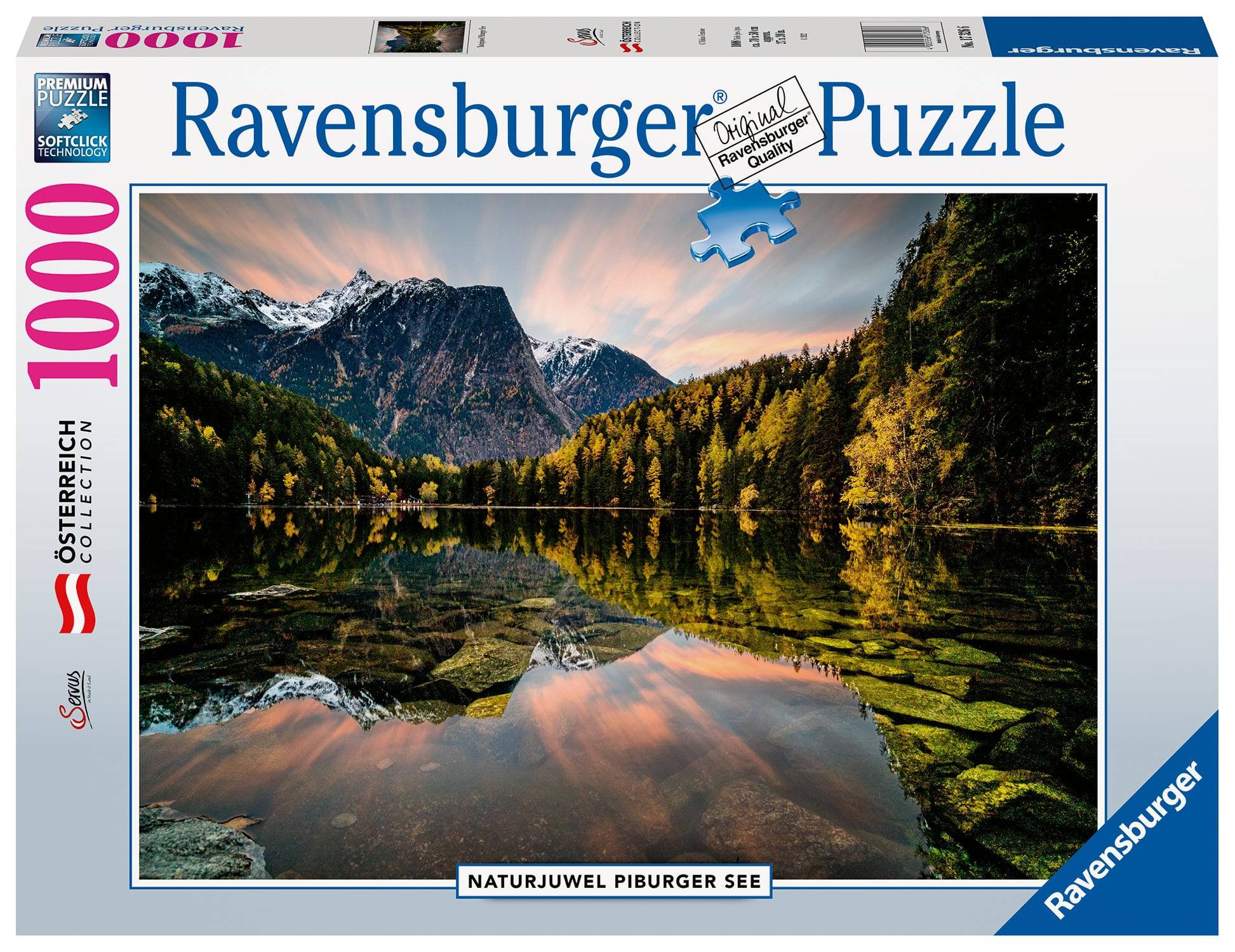 Ravensburger Natural Jewel Lake Piburg 1000pc Puzzle