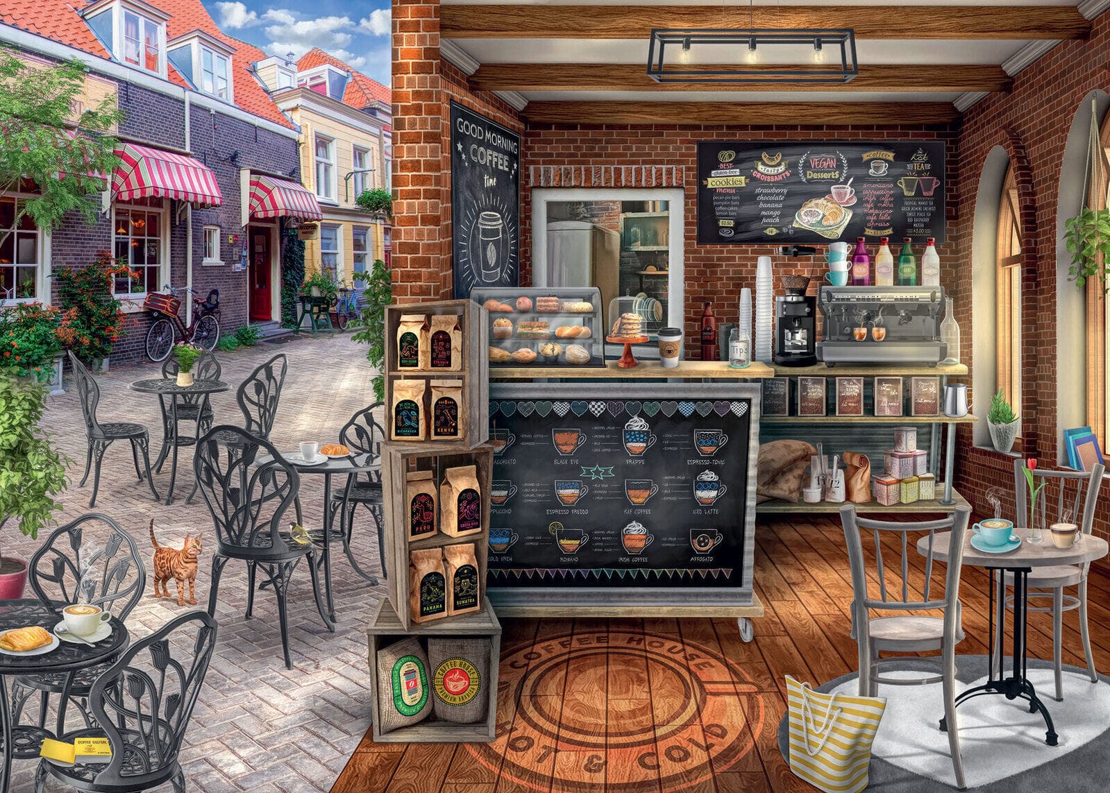 Ravensburger Quaint Cafe 1000pc Puzzle - Image 2
