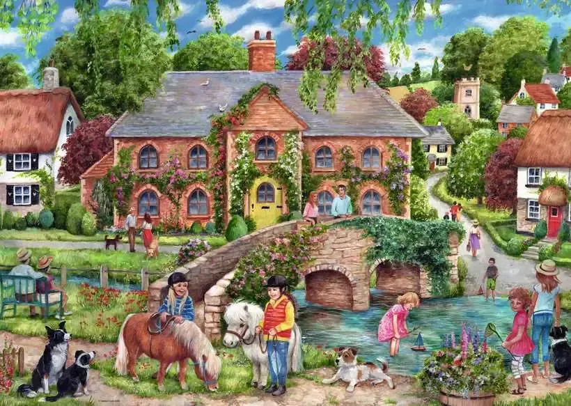 Ravensburger Village Life 1000pc Puzzle - Image 2