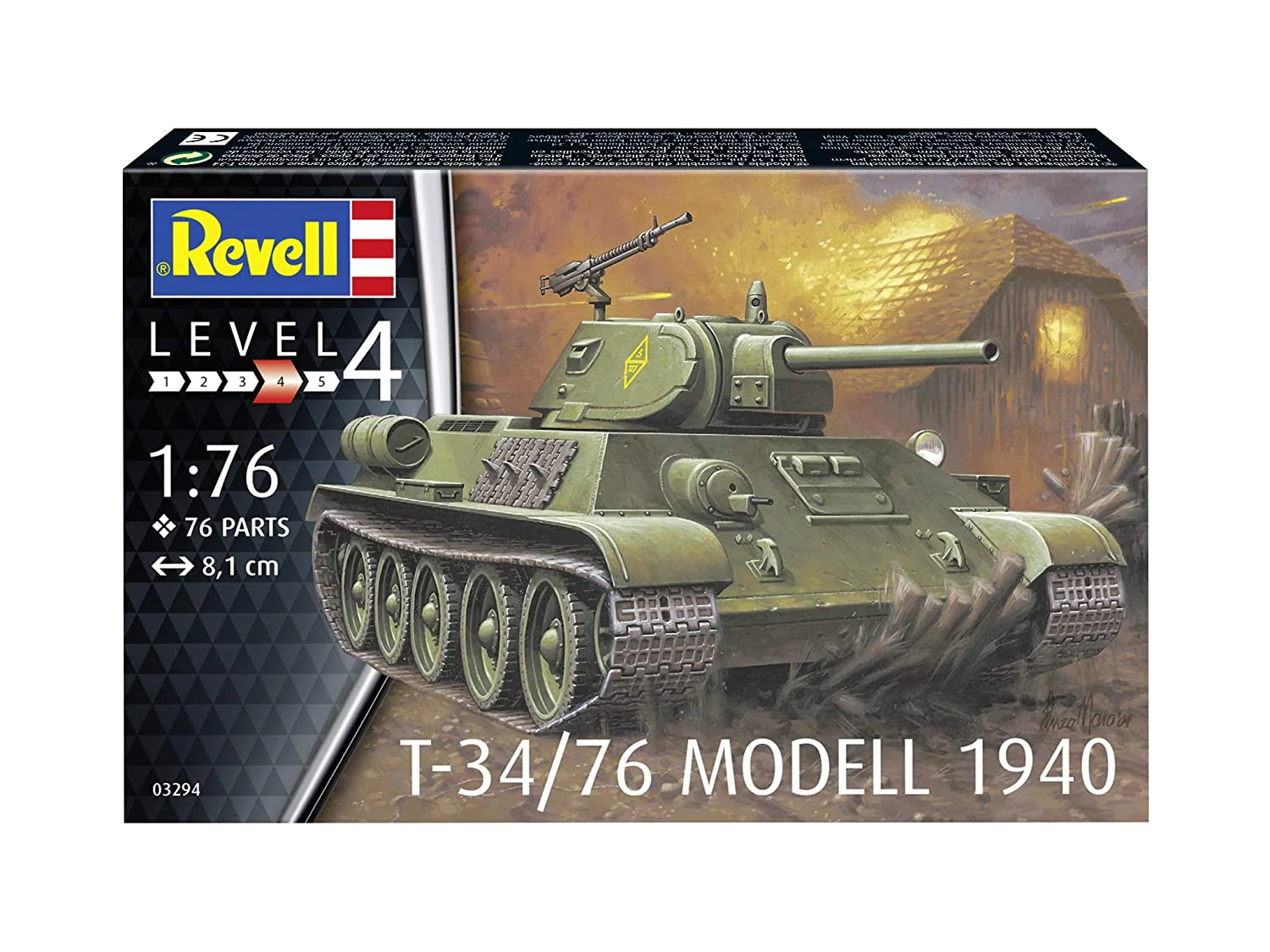Revell 03294 1/76 T-34/76 Model 1940 Plastic Model Kit