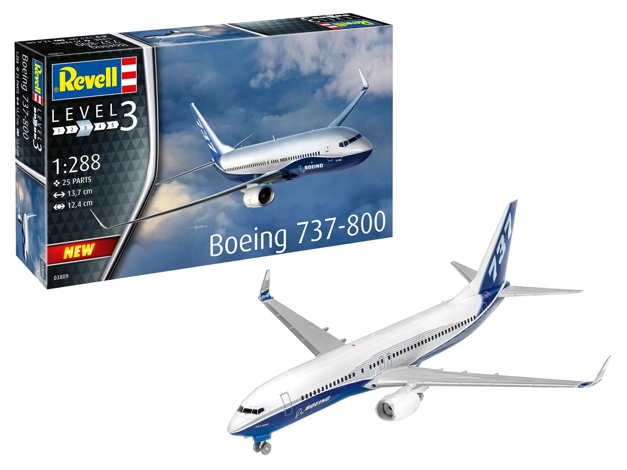Revell 03809 1/288 Boeing 737-800 Plastic Model Kit - Image 2