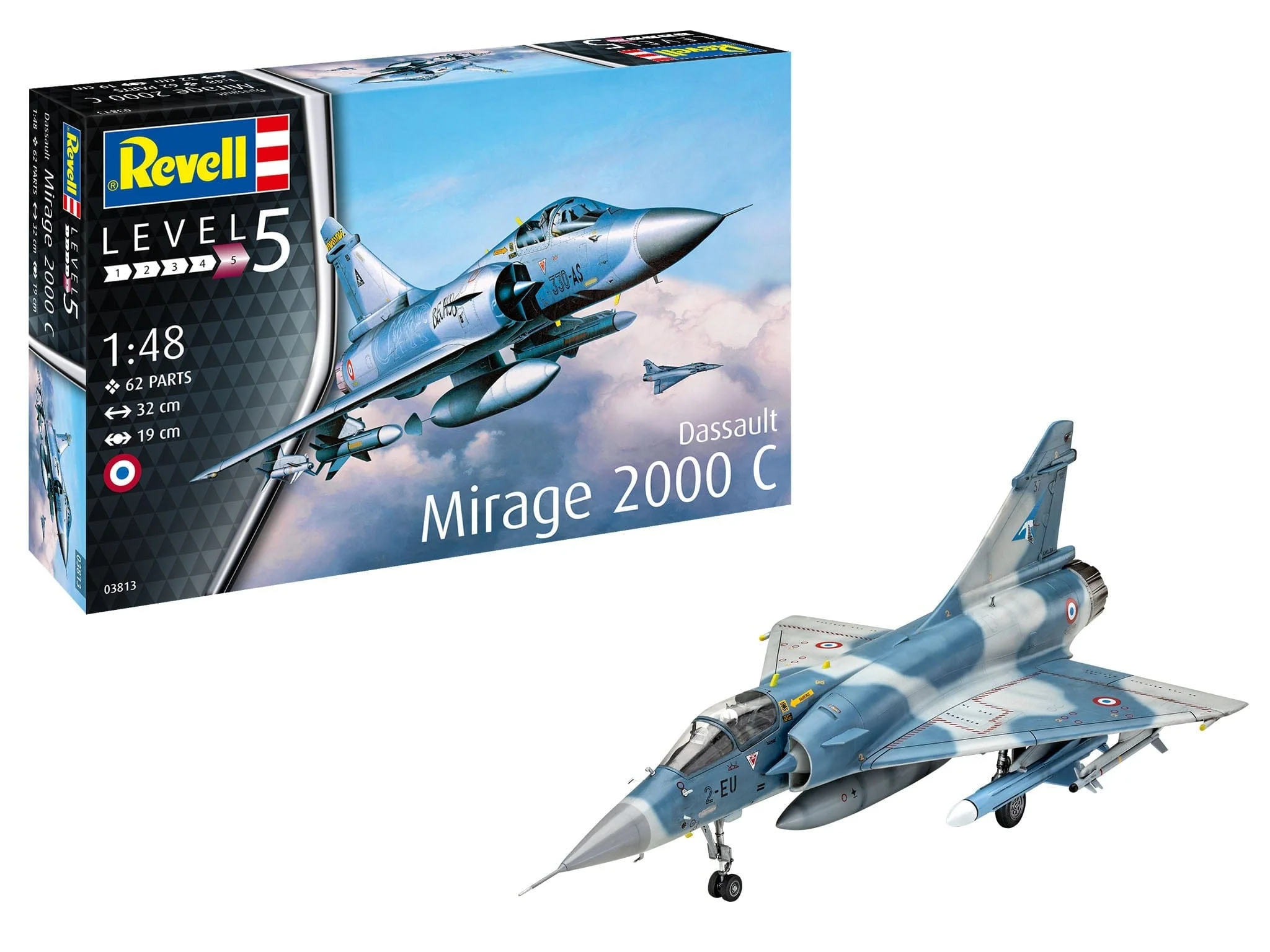 Revell 03813 1/48 Dassault Mirage 2000C Plastic Model Kit - Image 2