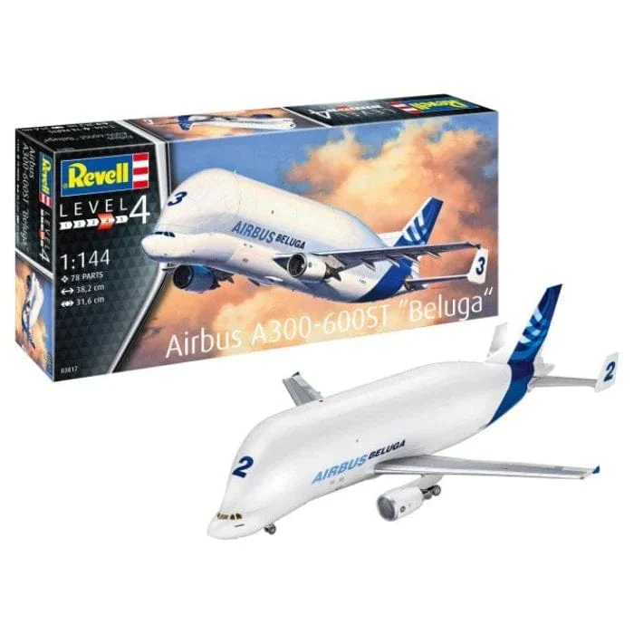 Revell 1/144 Airbus A300-600ST Beluga Aircraft Plastic Model Kit [03817] - Image 2