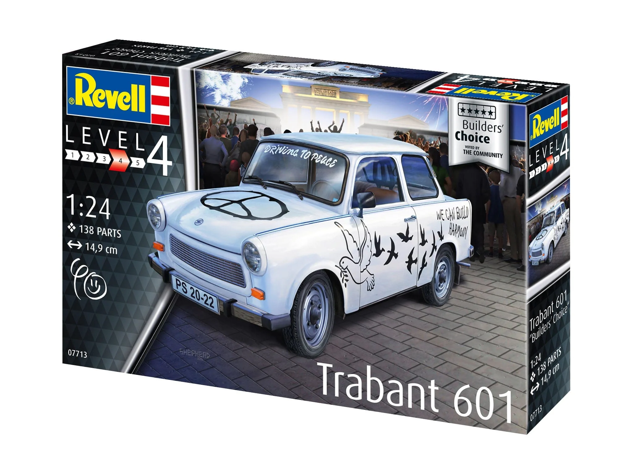 Revell 07713 1/24 Trabant 601S Builders Choice Plastic Model Kit