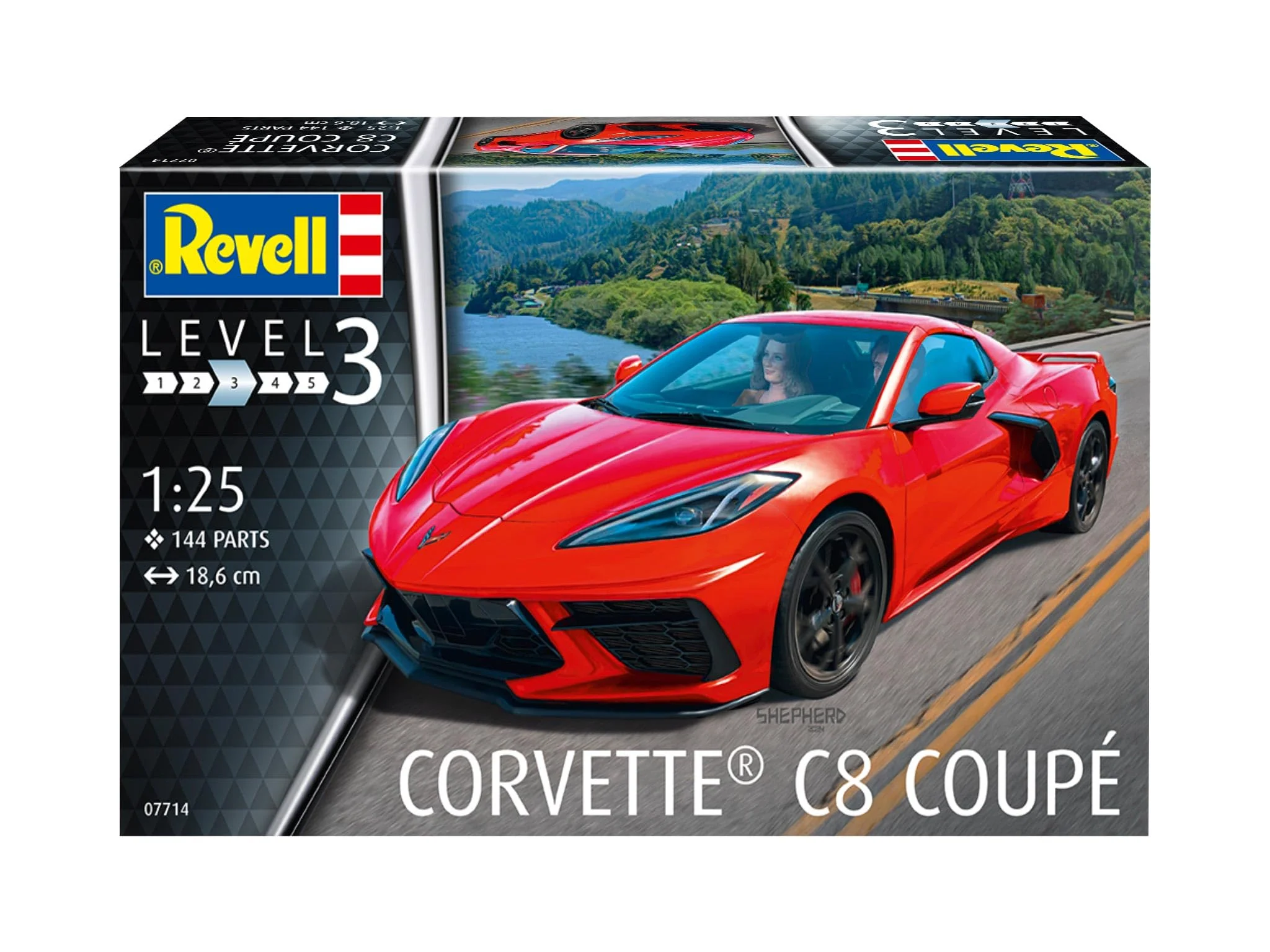 Revell 07714 1/24 Corvette C8 Coupe Plastic Model Kit