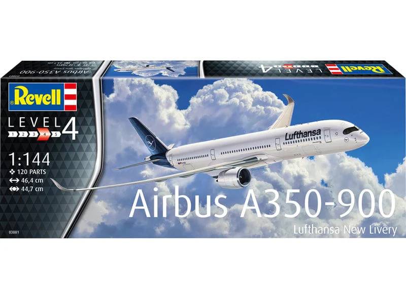 Revell 1/144 Airbus A350-900 Lufthansa New Livery Plastic Model Kit [03881]