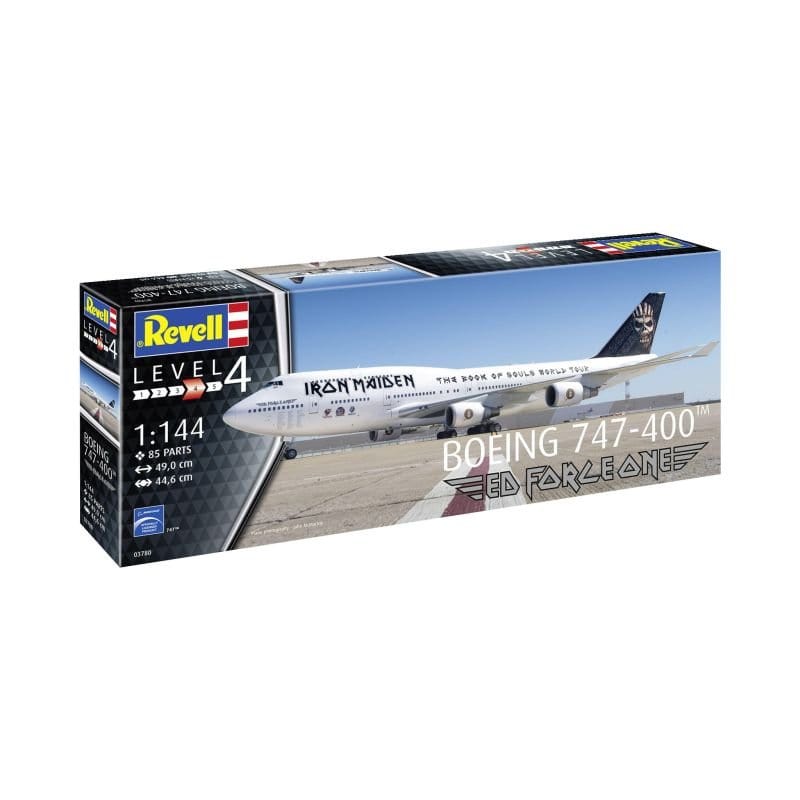 Revell 1/144 Boeing 747-400 Iron Maiden Ed Force One Plastic Model Kit [03780]