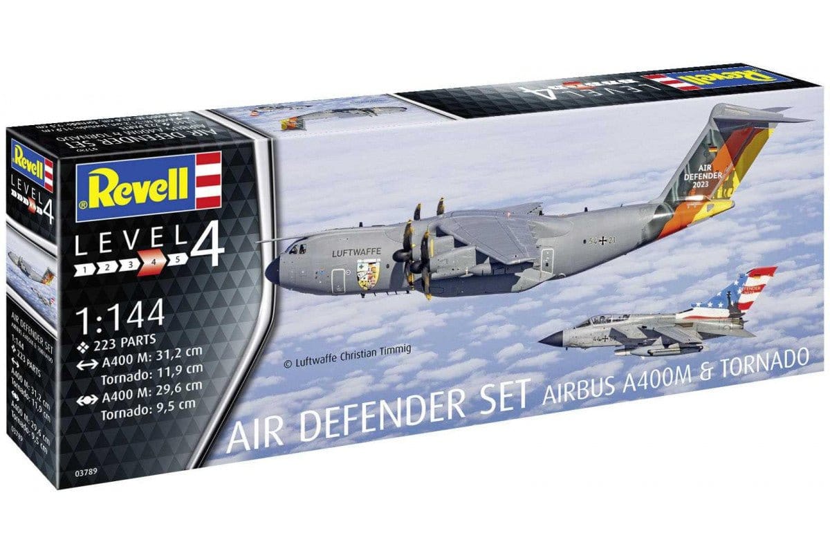 Revell 1/144 German Air Defender Set Airbus A400M & Tornado Plastic Model Kit [03789]