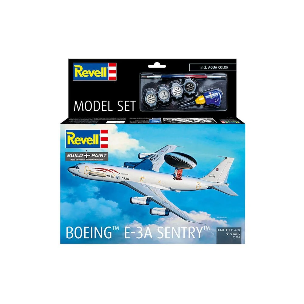 Revell 1/144 Model Set Boeing E-3A Plastic Model Kit - Image 2