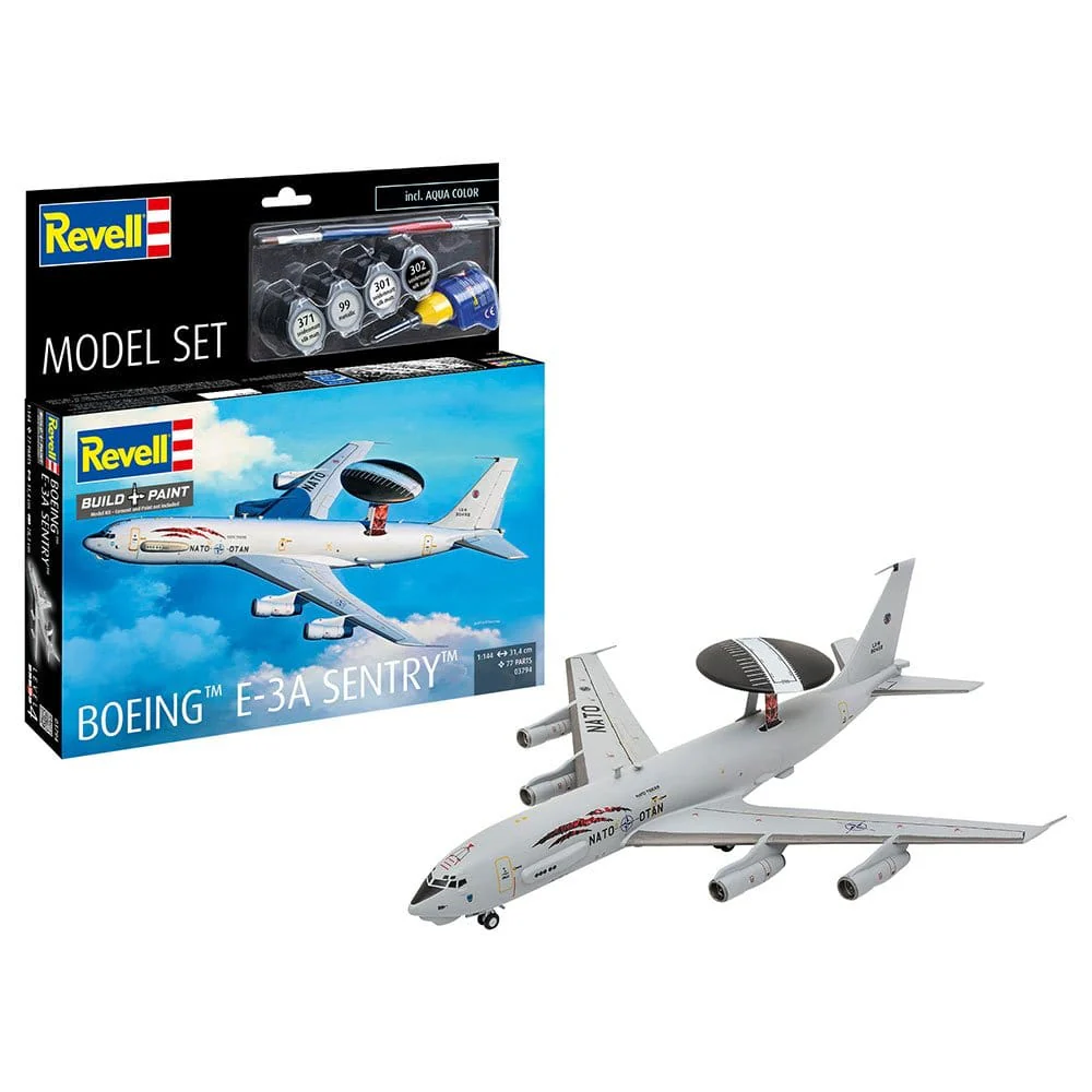 Revell 1/144 Model Set Boeing E-3A Plastic Model Kit - Image 3