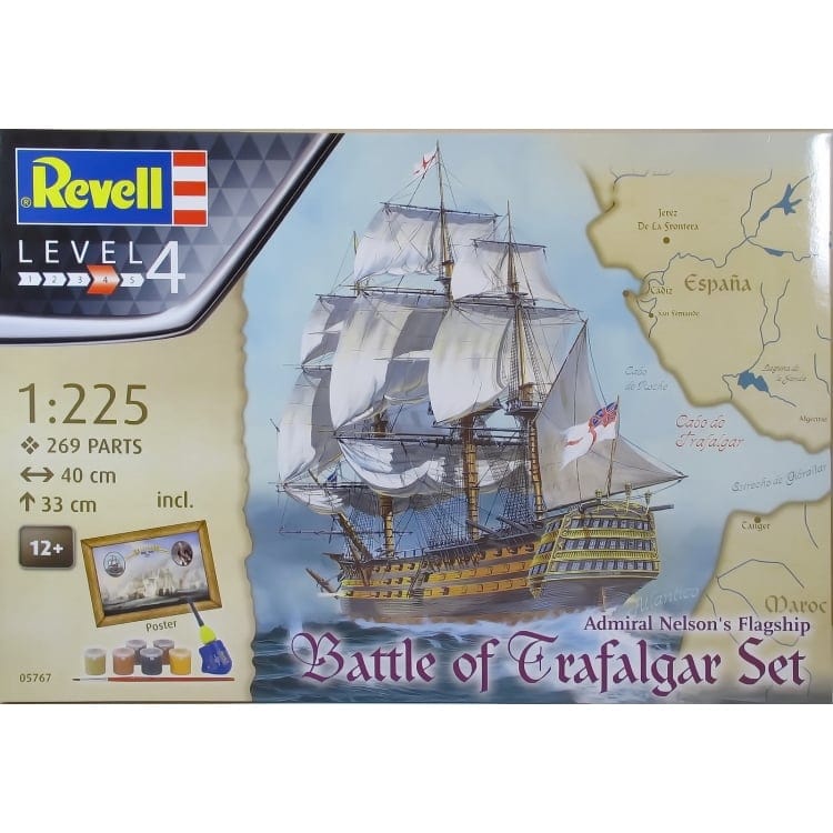 Revell 1/225 Battle Of Trafalgar Plastic Model Starter Set [05767]