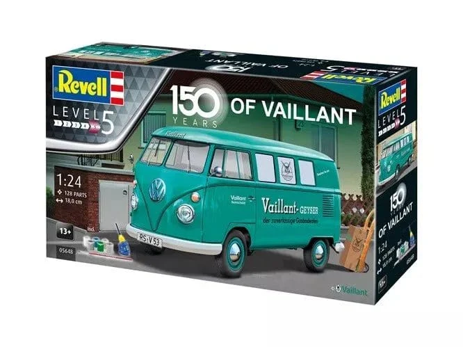 Revell 1/24 150 Years of Vaillant VW T1 Bus Plastic Model Gift Set [05648]