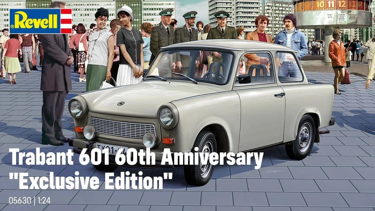 Revell 1/24 Trabant 601 60th Anniversary - Exclusive Edition Plastic Model Kit [05630]