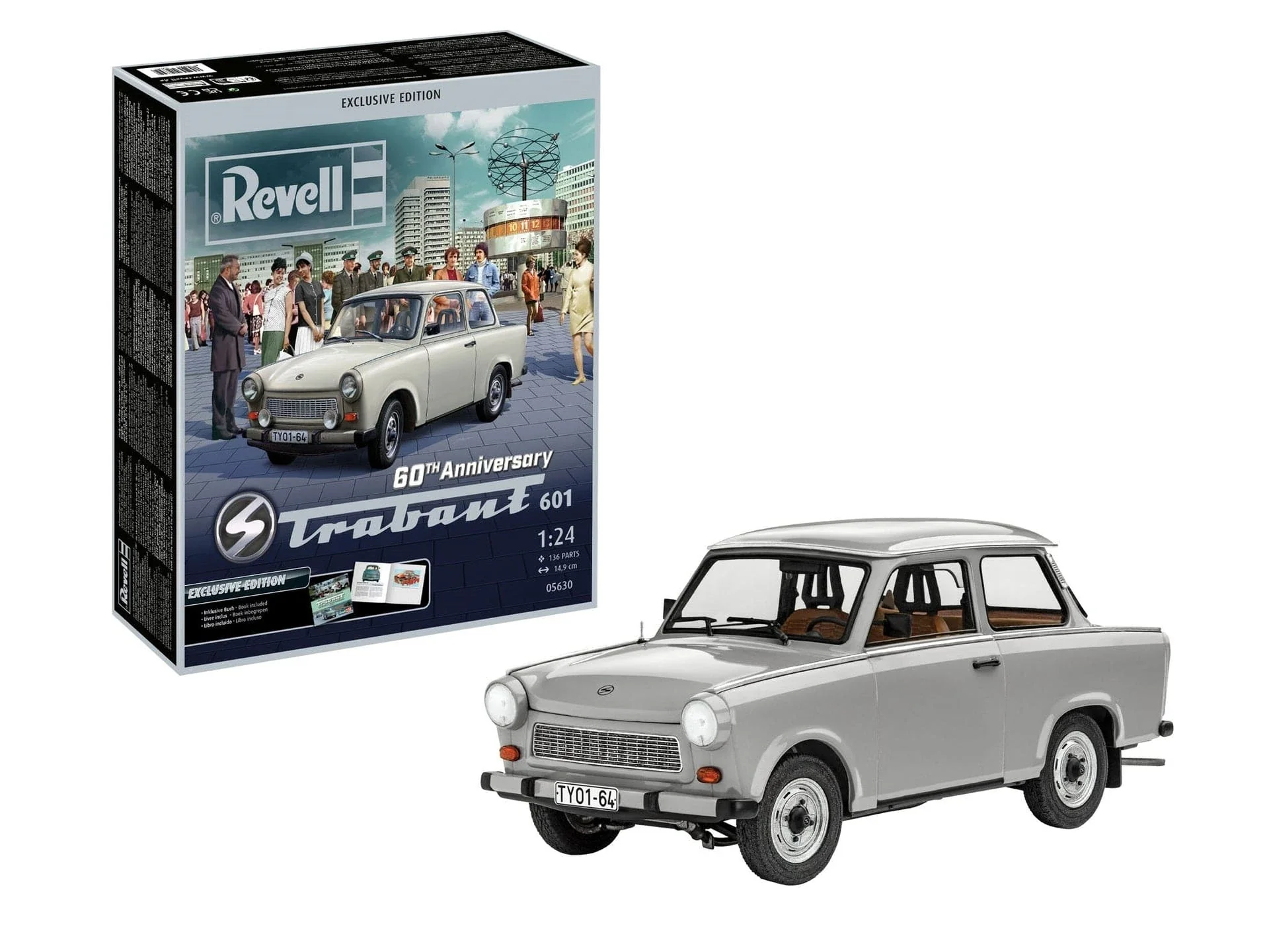 Revell 1/24 Trabant 601 60th Anniversary - Exclusive Edition Plastic Model Kit [05630] - Image 3