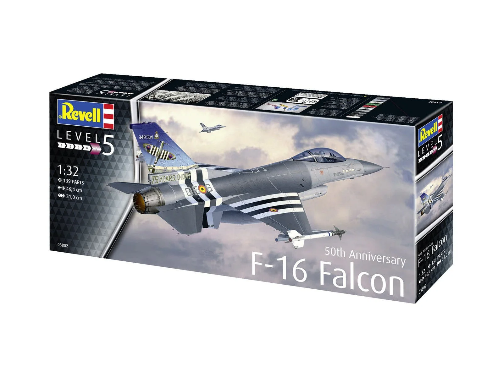 Revell 1/32 F-16 Falcon 50th Anniversary Plastic Model Kit [03802]