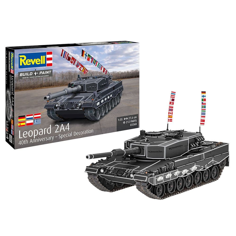 Revell 1/35 Leopard 2A4 - Special Decoration 40Th Anniversary Plastic Model Kit - Image 2