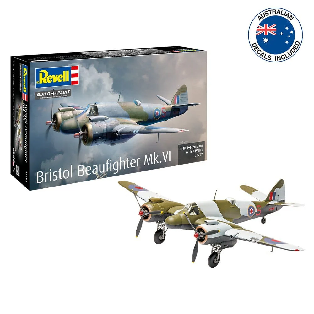 Revell 1/48 Bristol Beaufighter Mk. VI - Australian Decals Plastic Model Kit [03767] - Image 2