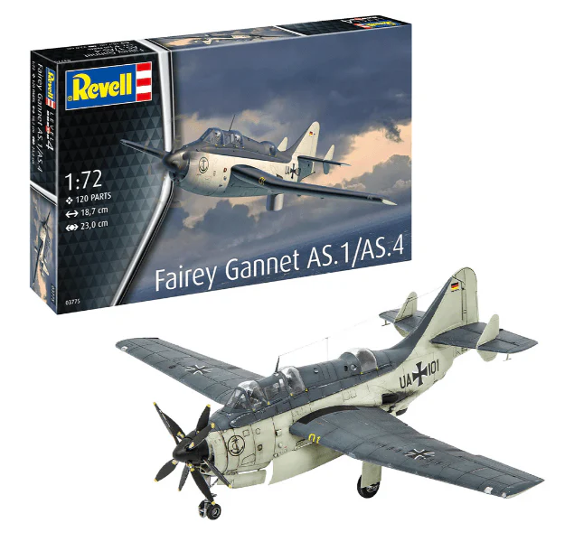 Revell 1/72 Fairey Gannet AS.1/AS.4 - Australian
Decals Included Plastic Model Kit [03775]