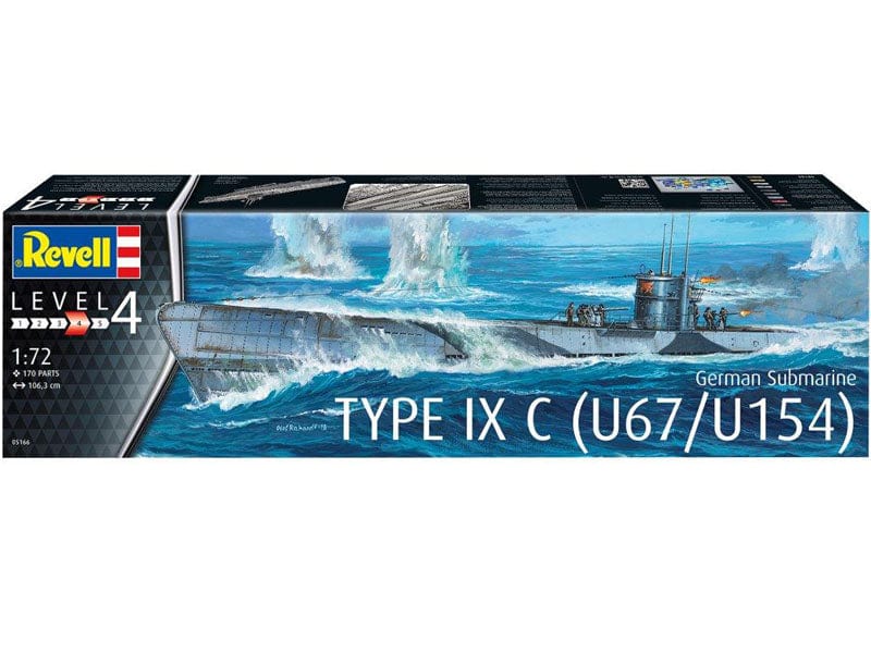 Revell 1/72 German Submarine Type Ix C U67/U154